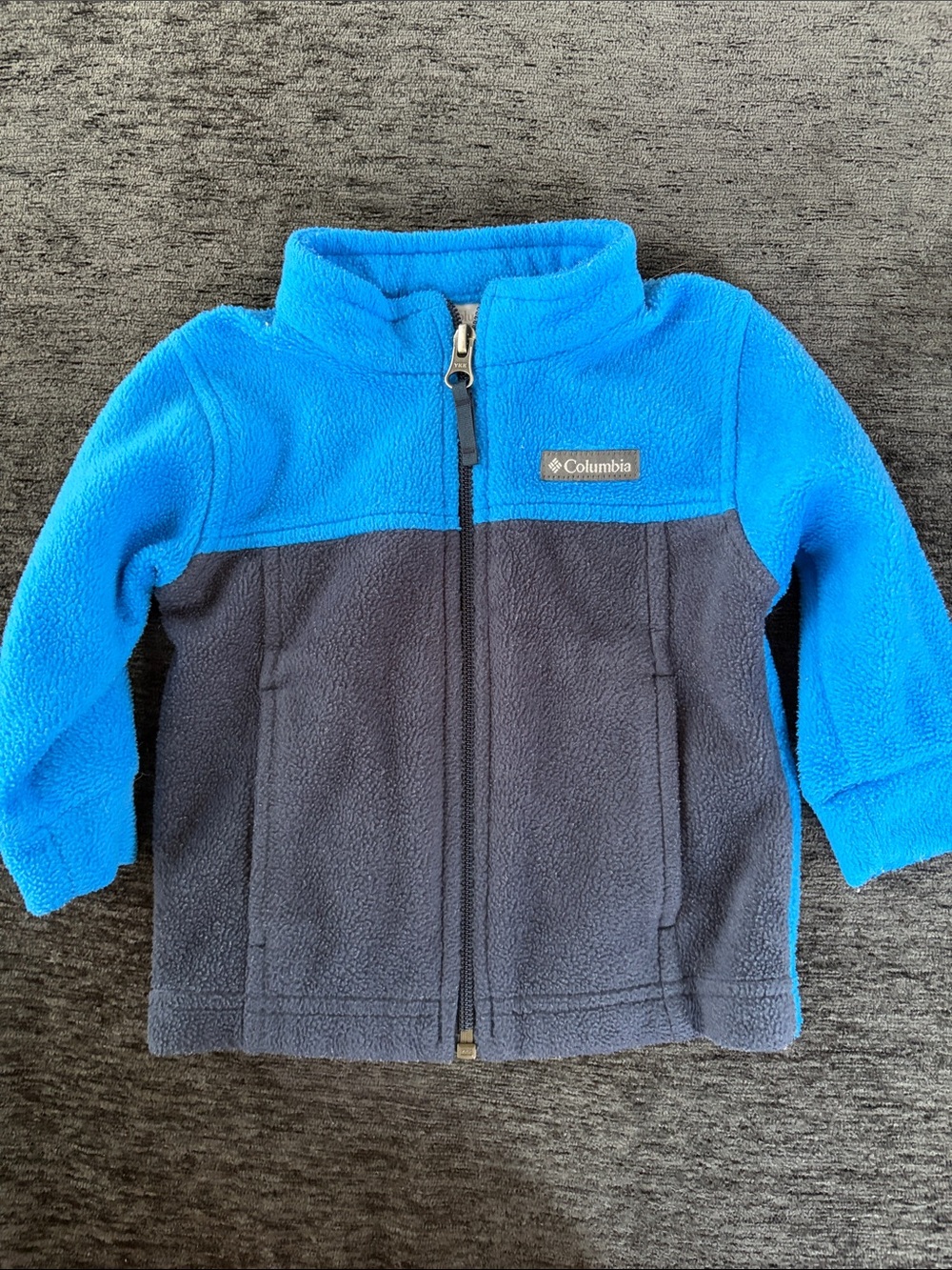 Columbia Kids 6-12 mon Blue and Navy Fleece Zip Jacket